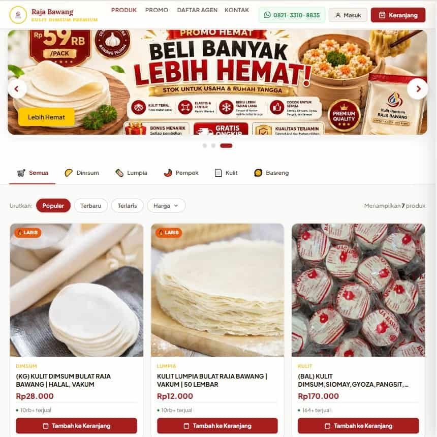 Kulit Dimsum Raja Bawang — platform e-commerce